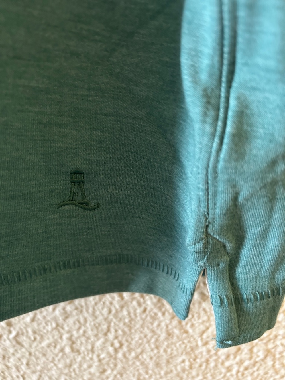 Lands' End Men's Teal Short-Sleeve Crew Tee - Picture 4 of 6